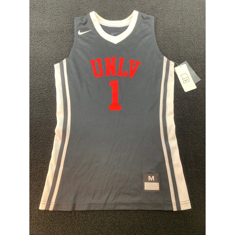 Nike UNLV Rebels Basketball Jersey Womens Size Medium M Black Red Dri-Fit - Picture 1 of 9